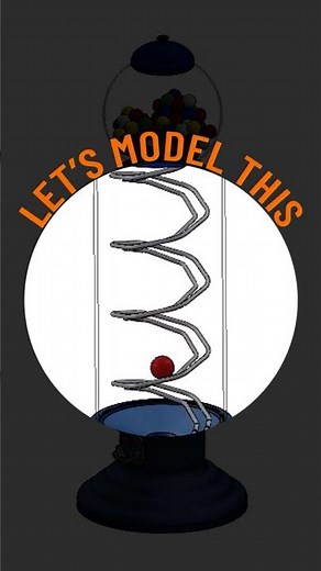 🍬 SolidWorks Gumball Machine – Advanced Helical Coil (Part 1) 🔄 #Solidworks #modelling #gumball
