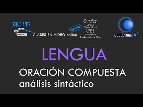 ORACIÓN COMPUESTA. Análisis sintáctico en 5 + 10 pasos - Lengua española Sintaxis - academia JAF