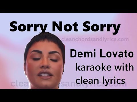 SORRY NOT SORRY Demi Lovato KARAOKE with CLEAN LYRICS