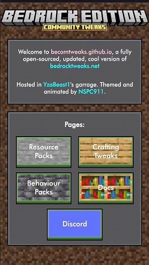 Bedrock Edition Community Tweaks #minecraft #minecraftguide #tutorial #gaming #bedrocktweaks
