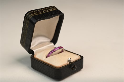 Antique Art Deco Eternity Band. 2-total-carat-weight Ruby Wedding Band. Channel Set Ruby Band, Circa 1920 Band. Handcrafted in Platinum Band - Etsy