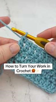 How to Turn Your Work in Crochet (Beginner Tip) 🧶✨