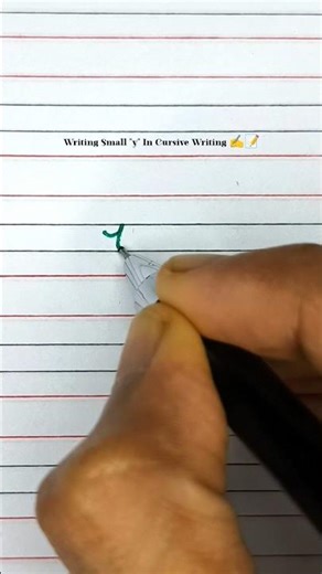 📝 Writing Small y in Cursive Writing ✍️📝 #shorts #alphabet #cursivewriting