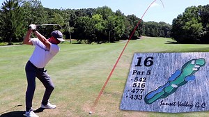 18K views · 140 reactions | The 16th hole at Sunset Valley Golf Course is a BEAST! 540 yards uphill and narrow all the way to the green. | Golficity | Facebook