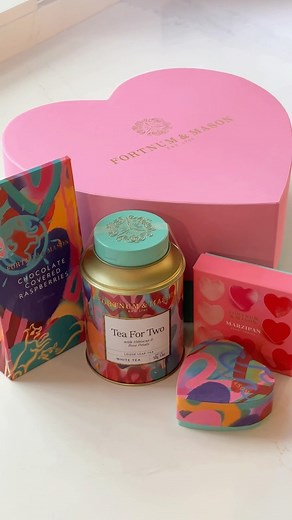 Fortnum & Mason on Instagram: "NEW! With chocolate coated raspberries, little Marzipan hearts, caramel truffles and a caddy of our limited-edition Tea For Two blend, Fortnum’s For My Sweetheart Gift Box is a one-of-a-kind gift for Valentine’s Day. #Valentine #ValentinesDay #Gifts #Chocolate #LimitedEdition #Fortnums I FortnumAndMason.com"