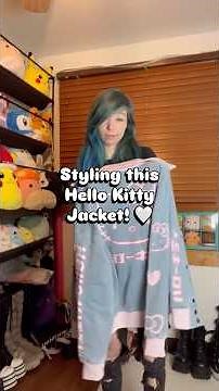 Styling this Hello Kitty Jacket from Hot Topic! #hottopic #emo #ootd #autumn #emocore #winter