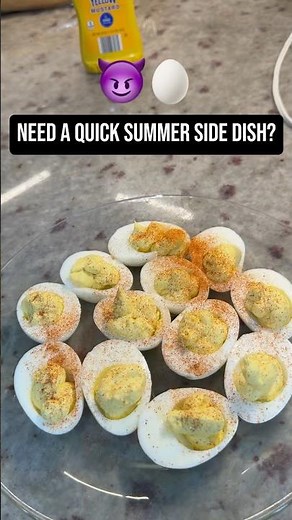 Quick summer side dish, appetizer deviled egg recipe ￼😈🥚🔥