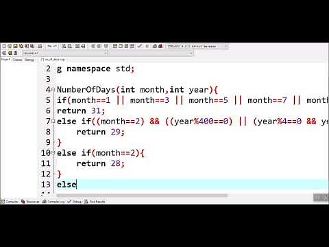 How to find the number of days in a given month of a given year in C++