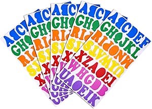 Amazon.com: 5 Pack Foam Alphabet A-Z Letter Stickers Colorful Foam Self-Adhesive Stickers for Kid's DIY Arts Craft Supplies Greeting Cards Home Decoration, Assorted Mixed Colors and Sizes (Alphabet) : Office Products