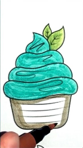 satisfying coloring cupcake 🧁 Coloring cupcakes challege | part 2 ✨ #coloring #satisfying