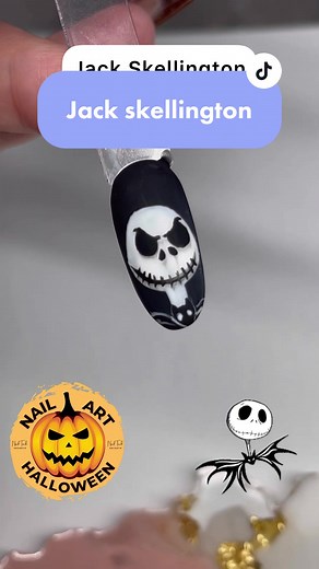 Spooky Jack Skellington Nail Art Tutorial