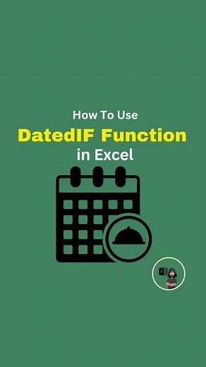 Excel Encyclopedia | Excel coach on Instagram: "How To Use DATEDIF Function in Excel💯 💬 Comment "Free" to get free webinar link 🔗 📩 Save this for later so you don't forget ✨ ✨Follow us on instagram for daily tips & tricks✨ #cheatsheets #excel #exceltips #exceltricks #googlesheets #spreadsheet #accounting #finance #corporate #tutorial"