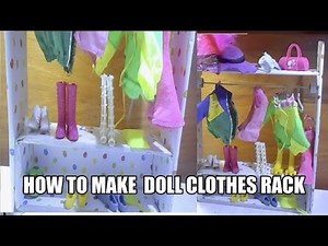 How to make Barbie Doll Clothes and Shoe Rack storage for all Barbie dolls things, EASY