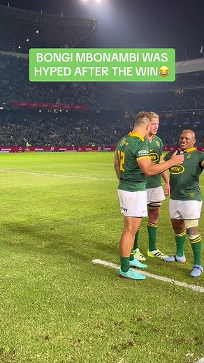 Everyone needs a hype man like Bongi Mbonambi 😂💪 #springboks #springbokrugby #bokke #bokrugby #sarugby #rugbychampionship #rugbytok