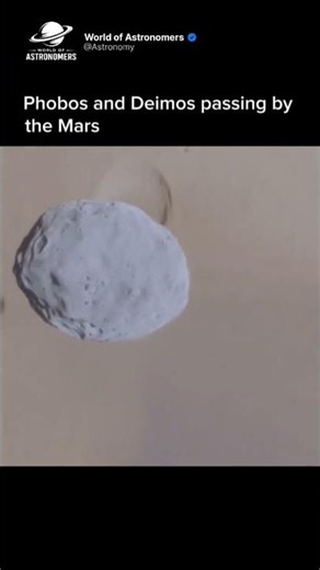 Phobos and Deimos passing by the Mars ✨ | #phobos #deimos #mars #space #universe #facts
