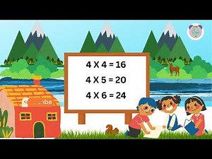 Learn the Table of 4 with Music🎵| Blooming Kids | Multiplication song