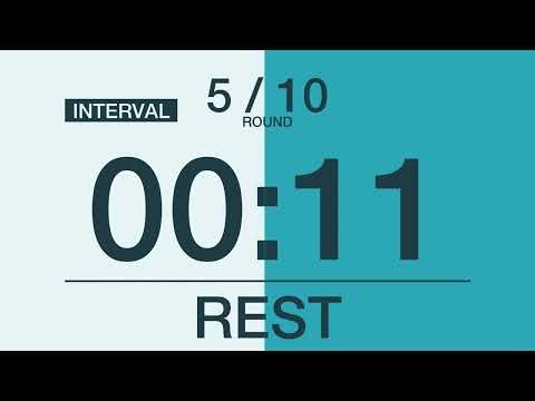 40/20 Interval Timer | 10 Rounds | Ocean Tide | Home Gym Workout Timer