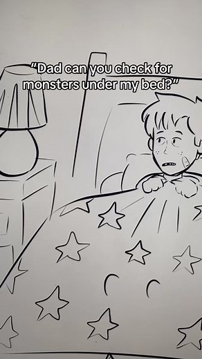 The monster under the bed #fyp #foryou #foryoupage #digitalart #procreate #horror #analoghorror #twosentencehorrorstories #help #scary #monsterundermybed #memoir