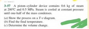 Piston-cylinder device thermodynamics problemA piston-cylinder... | Filo