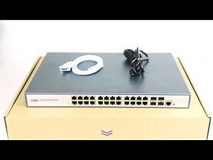 28-port Gigabit managed PoE switch connection video