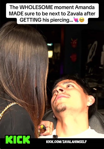 The WHOLESOME moment Amanda MADE sure to be next to Zavala after GETTING his piercing…💘🥺#fyp #amandasolis #zavala