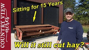 Found in a Barn, sitting in the dirt for 15 years. Will it still cut hay? Hesston PT10 Haybine I finally bought a haybine to cut our hay fields with. It was found in a barn about 20 miles away. It had been sitting on the dirt floor, for at least 15 years. I will make a few quick repairs and then try to cut the hay field with it. The haybine is a Hesston PT10 and should make a good hay mower if I fix a few things on it. TYM Tractors: https://tym.world/en-us/ Buy T-Shirts and Hoodies on Our Websit