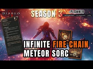 BEST SORC BUILD! FIRE METEOR LEVELING + ENDGAME for Season 3 Diablo 4