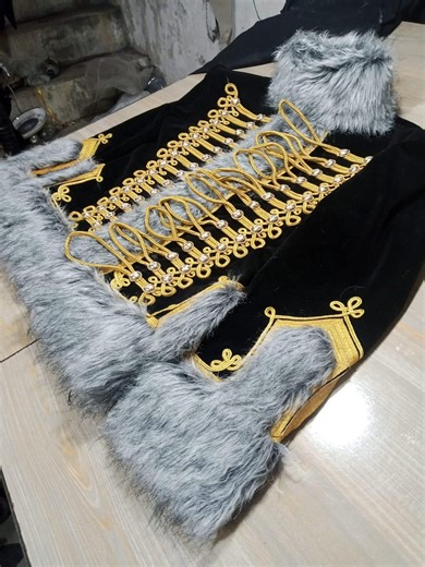 Military Dolman Napoleonic Hussar Jacket: Pelisse Custom Velvet Military Tunic, Gold Braid - Etsy