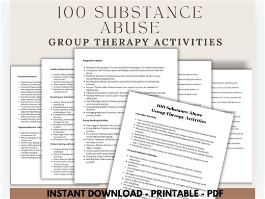 Substance Abuse Group Activities Group Therapy Support Emotional Check in Recovery Session Addiction Management Coping Skills - Etsy