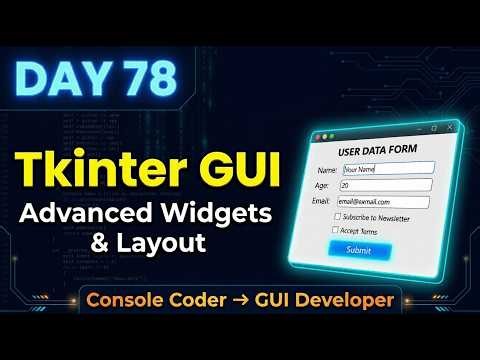 Build Professional GUI Apps 😱 | Advanced Tkinter | Day 78