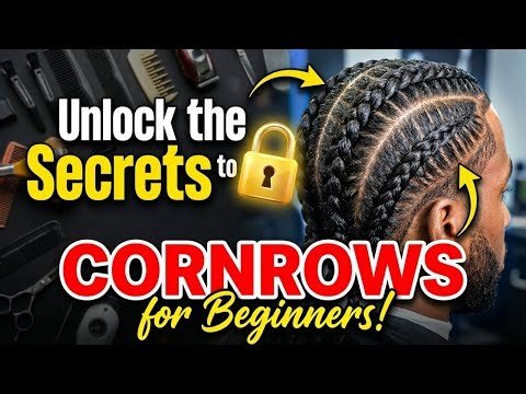 Cornrow Your Own Hair in 10 Minutes | Beginner-Friendly Flat & Raised Braids