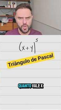 Nesse vídeo eu desenvolvo (x + y)⁵ usando o triangulo de pascal #matematica