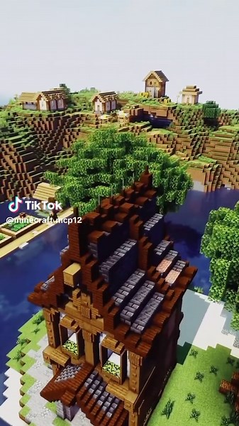 A Minecraft island house is a scenic build on a small island, using natural materials like wood, stone, and glass to blend with the landscape. These homes often feature open designs with decks, docks, and outdoor spaces to enjoy ocean views. Accessible by boat or bridge, island houses offer a serene, secluded retreat perfect for a survival base #minecraftmemes #minecraftbuilding #minecrafttutorial