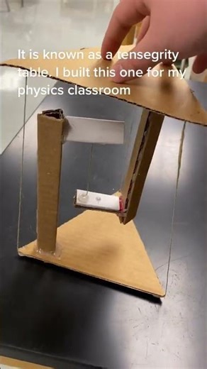 🤯 Gravity Defying Table! Build a Tensegrity Structure and Explain the Physics Behind It (DIY).