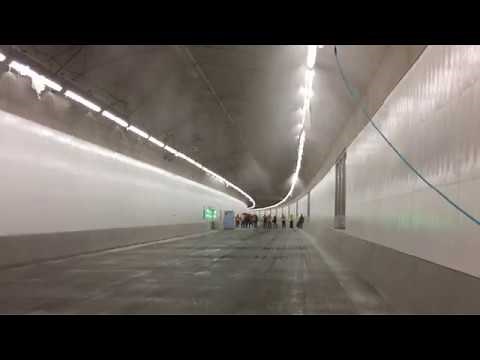 Testing fire systems inside the SR 99 tunnel