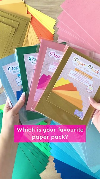 Help me out here!🤔 Choosing pretty paper colours is one of the best parts of crafting, right?!😆 Especially when sparkle and pearlised papers are an option!🤩 But which paper pack is your favourite?....👀 Let me know in the comments!🥰 #prettypapers #craftsupplies #paperobsessed #paperlover #papercrafting #papercraftersoftiktok #paper #paperart #making #crafty