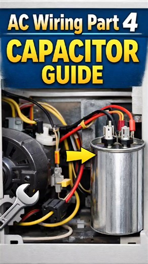 ‏"Window AC Wiring Part 4 🔧 | Capacitor Connection Full Guide!" #ACMai...