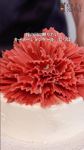 母の日に！カーネーションケーキの一番簡単な作り方 #お菓子作り #母の日 #カーネーション #チョコレート #パティシエ #プロの技 #簡単レシピ