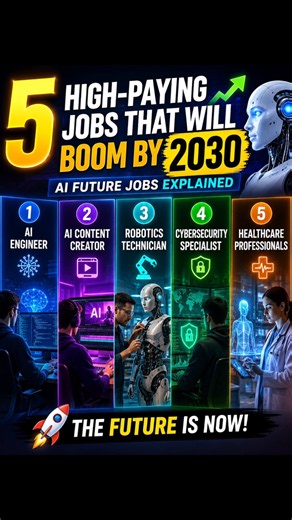 5 High-Paying Jobs That Will Boom by 2030 | AI Future Jobs Explained 🚀