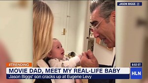 33K views · 240 reactions | Watch Jason Biggs' adorable son crack up at Eugene Levy  | HLN | Facebook