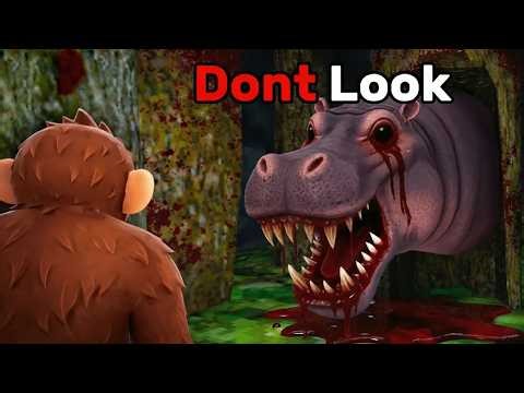 Don't Look For Blood Hippo In I Am Monkey... (Scary!)