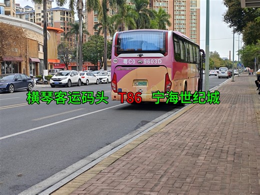［75分钟速通宁海横琴］珠海公交T86路 横琴客运码头-宁海世纪城