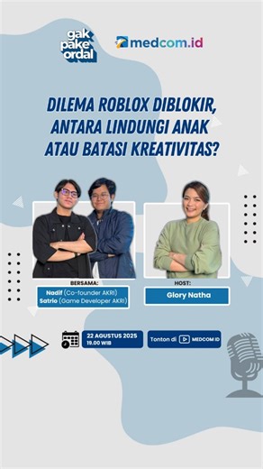 Apakah Roblox benar-benar akan diblokir di Indonesia? Podcast GPO minggu ini ngobrol bareng teman-teman Asosiasi Komunitas Roblox Indonesia (AKRI) @akri.rblx ada Nadif @nadhifalfaan (Co-founder AKRI) dan Satrio @bagas.is.back (Game Developer AKRI) soal polemik pemblokiran game online Roblox oleh Pemerintah. Dari isu perlindungan anak, kontroversi konten dewasa, sampai potensi besar Roblox sebagai platform edukasi coding dan sumber cuan developer muda. Yuk, simak obroalannya di episode terbaru Po