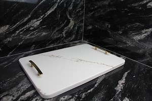 White Marble Tray - Etsy UK