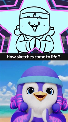 FROM SKETCH TO SCREEN! #shorts #bts #behindthescenes