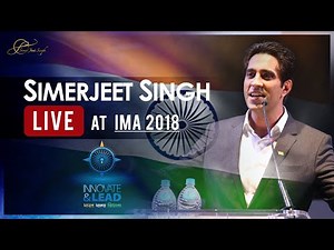 Motivational Speaker in India Simerjeet Singh Keynote on Leadership Innovation Inspiration IMA 2018