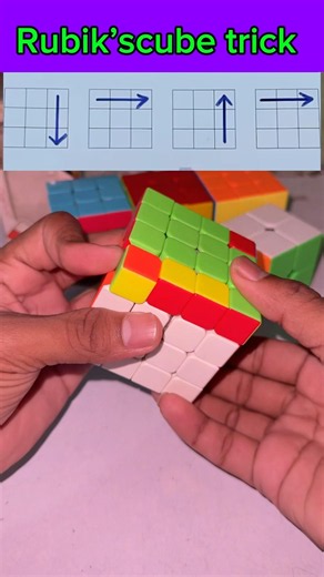 How to solve 4by4 Rubik’scube easy trick #shorts #rubikscube #viral #cubing
