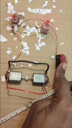 Amazing Science Project ⚡ Two DC Motors Connected | Electricity Generation Experiment 🔥
