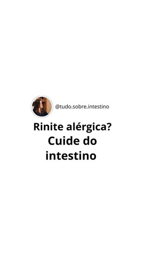 Carla Menna | Tudo sobre Intestino | Rinite alérgica? Cuide do seu intestino! A disbiose é a designação dada ao desequilíbrio da flora intestinal. A Disbiose não é uma doença,... | Instagram
