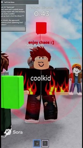 Fe Natural Disaster Script 😱 #fypシ #viral #1million #funny #freefire #roblox #sora